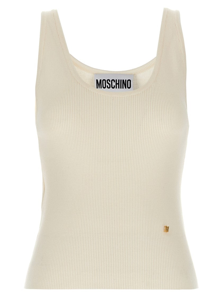 Moschino Sleeveless Silk Blend Knit Top
