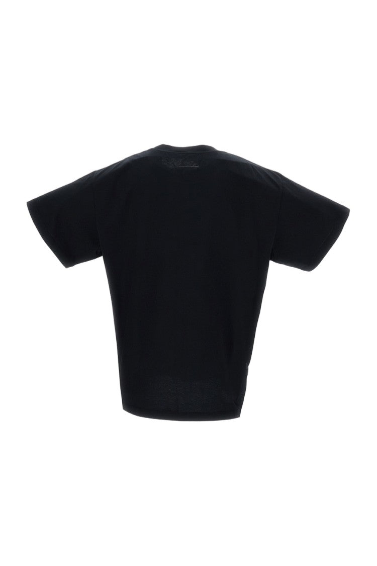 Mm6 By Maison Margiela Black Cotton Jersey T-Shirt