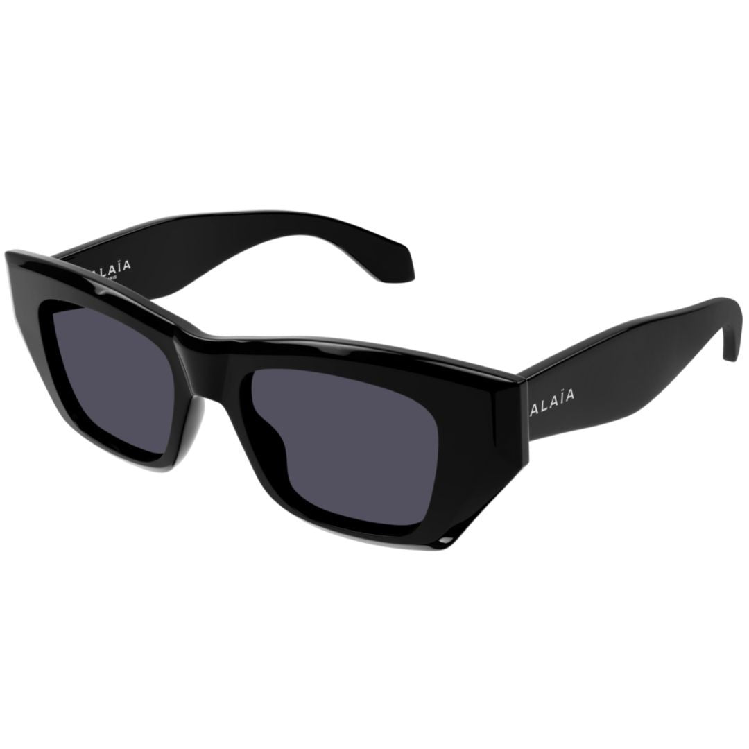 Azzedine Alaïa Oversized Square Frame Sunglasses With Glossy Black Acetate Finish