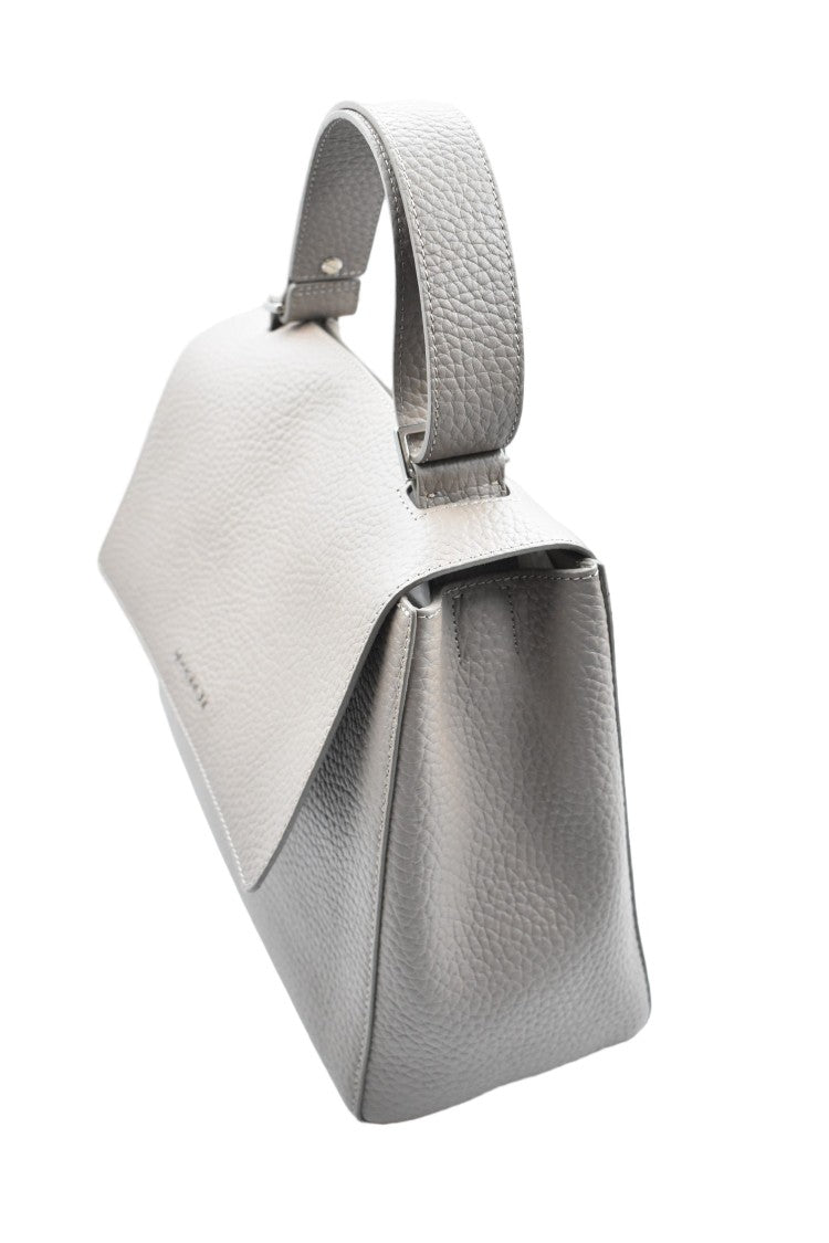 Orciani Medium Soft Pebbled Leather Shoulder Bag