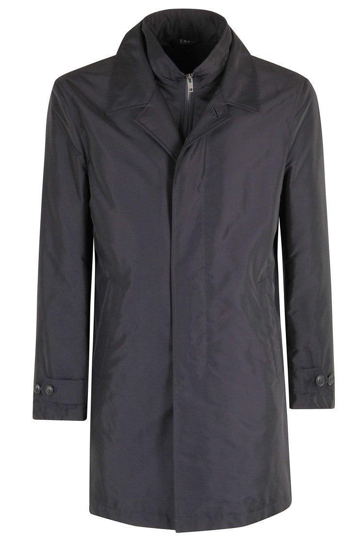 Fay Water-Repellent Technical Poplin Jacket With High Collar