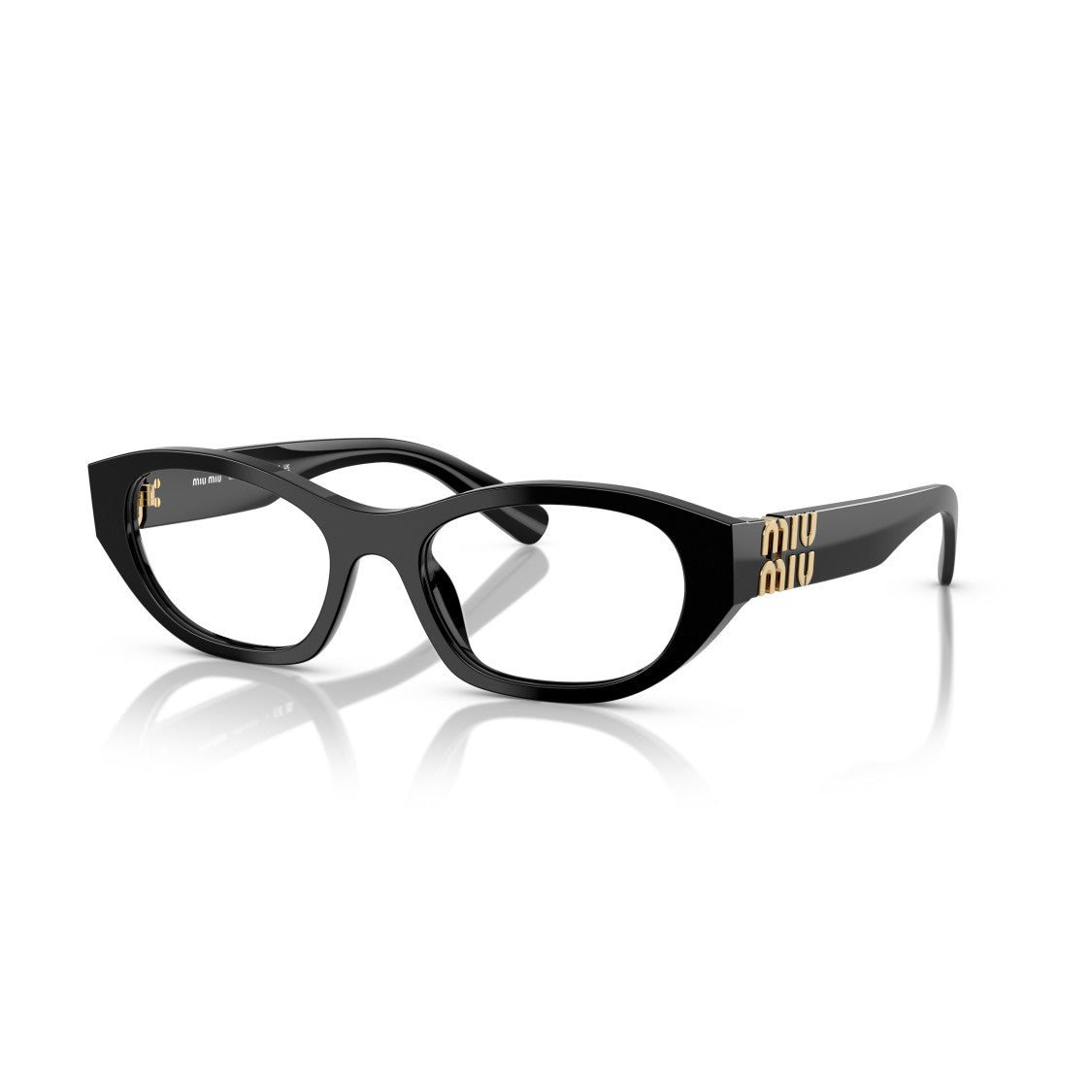 Miu Miu 0Mu 03Wv Translucent Acetate Eyeglasses With Gold-Tone Accents