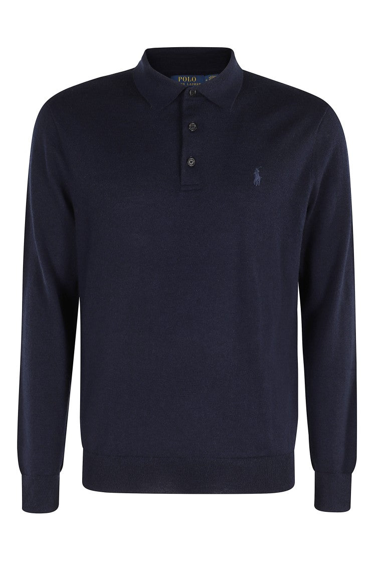 Polo Ralph Lauren Navy Wool Long Sleeve Pullover
