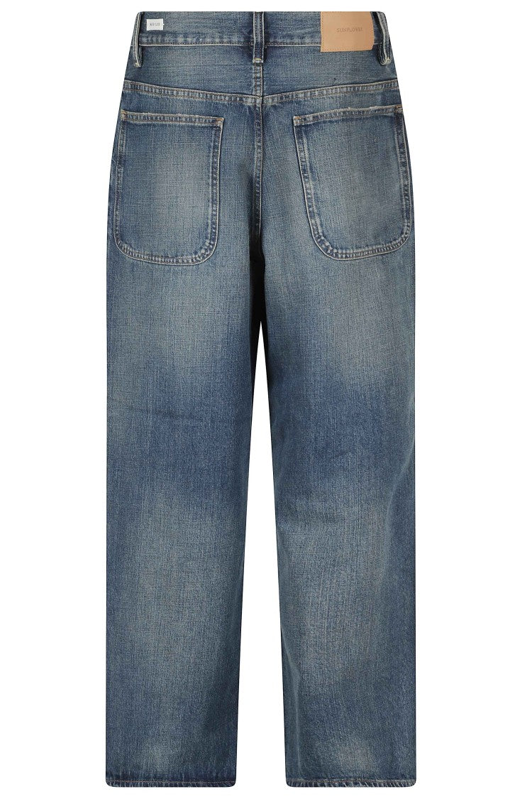Sunflower Blue Super Wide-Leg Cotton Jeans