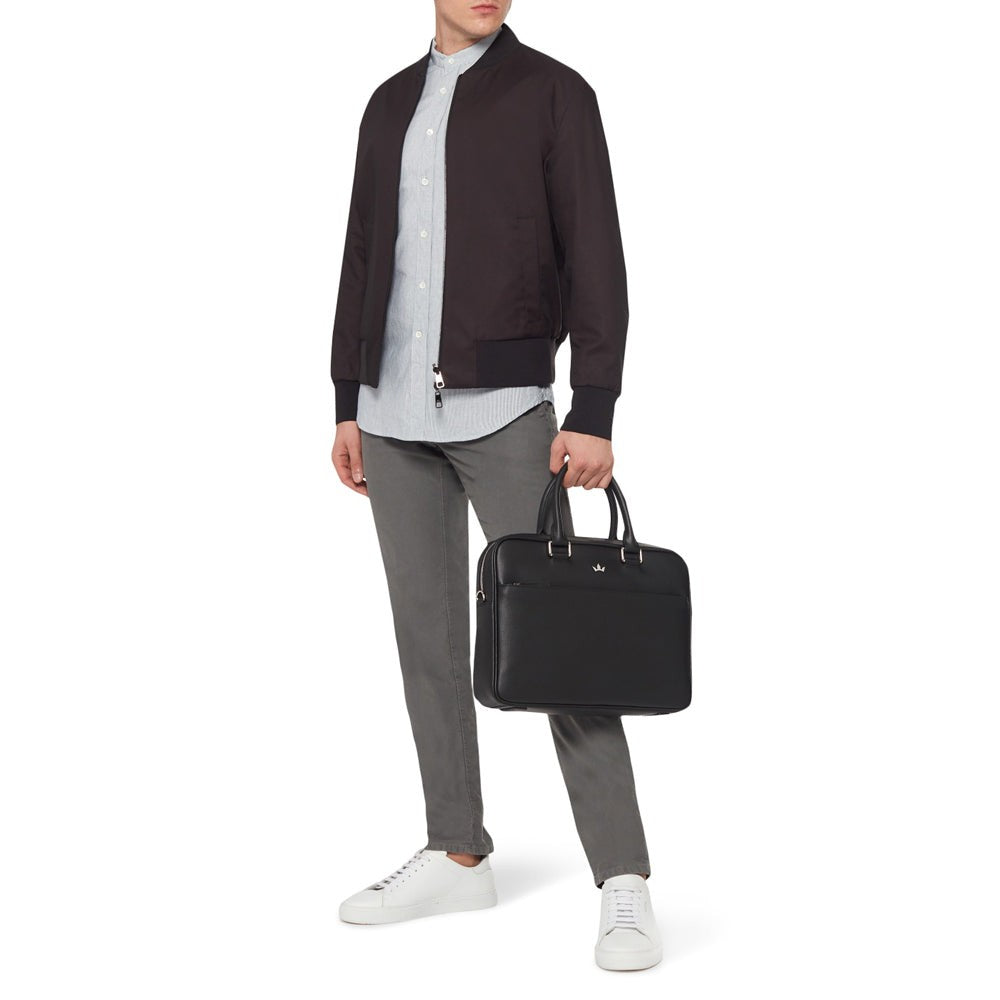 Roderer Award Briefcase - Italian Leather Black