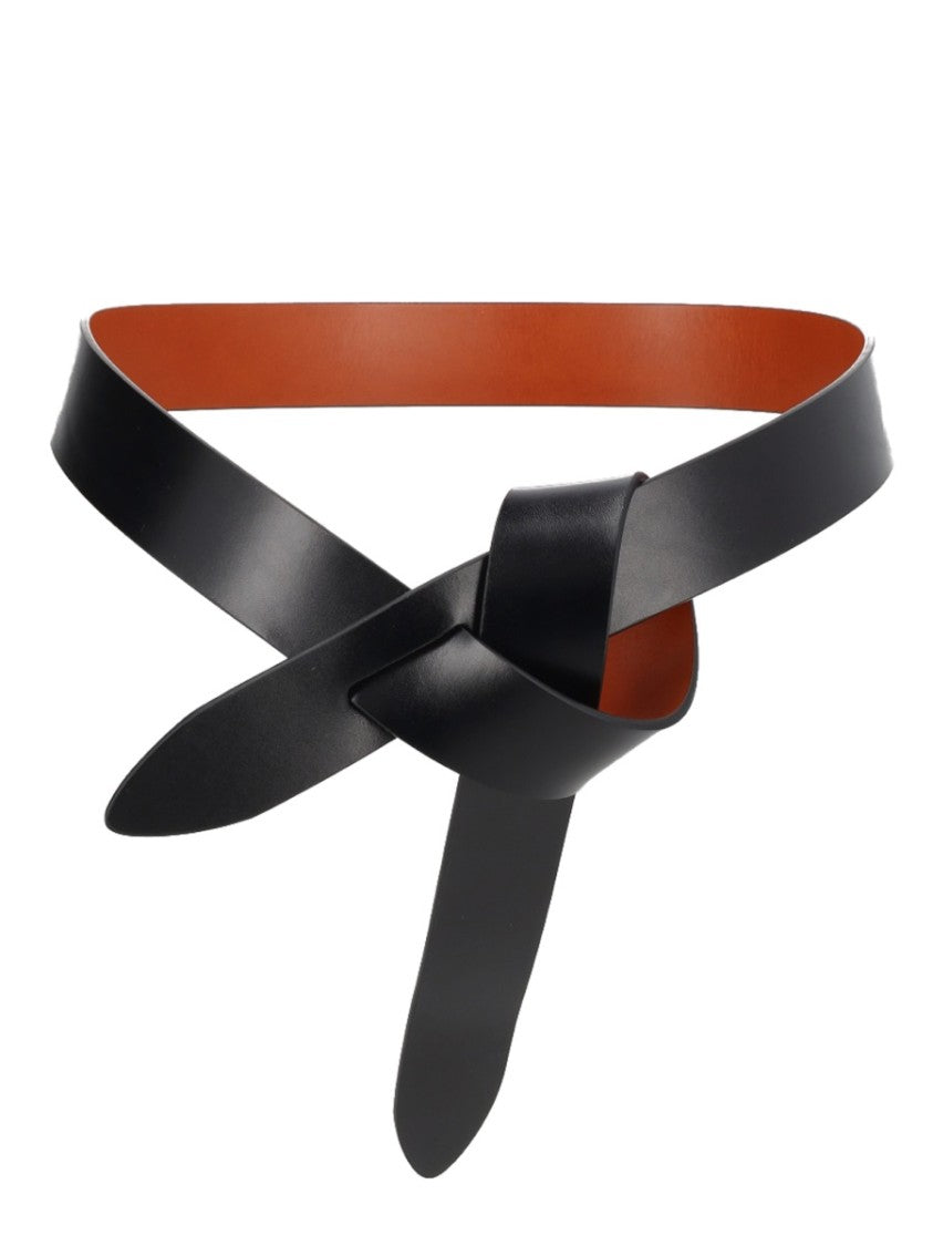 Isabel Marant Lecce Narrow Knot Closure Cow Leather Belt