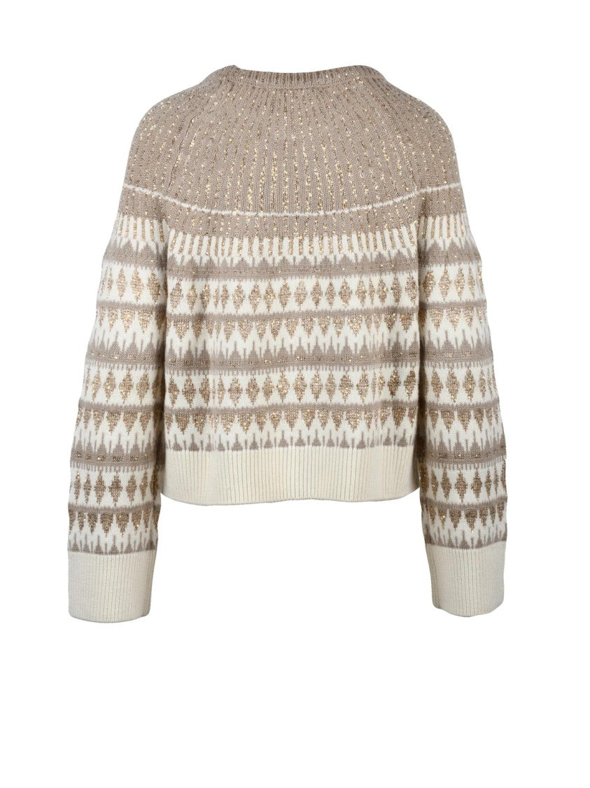 Pennyblack Rhinestone-Embellished Cropped Crewneck Sweater