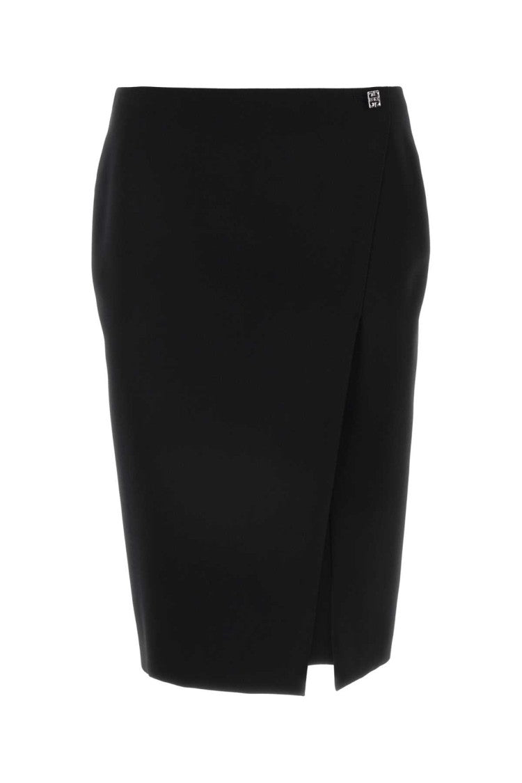 Givenchy Black Wool Skirt