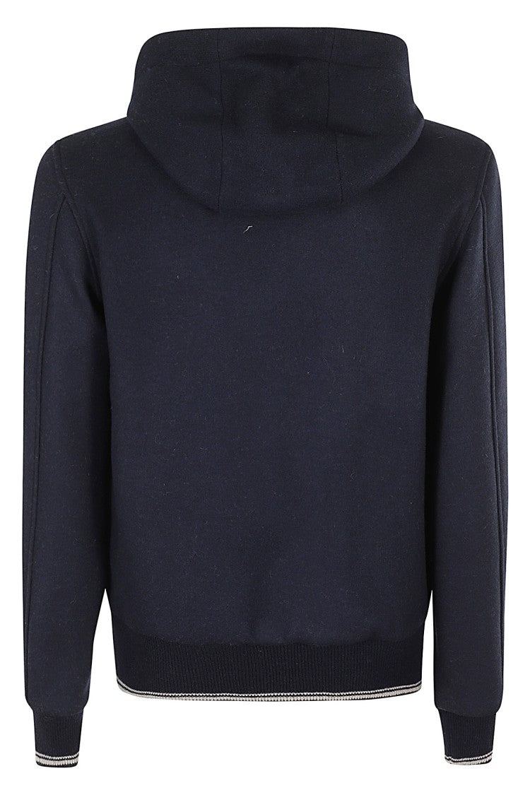 L.B.M. Wool Jersey Zip And Hood