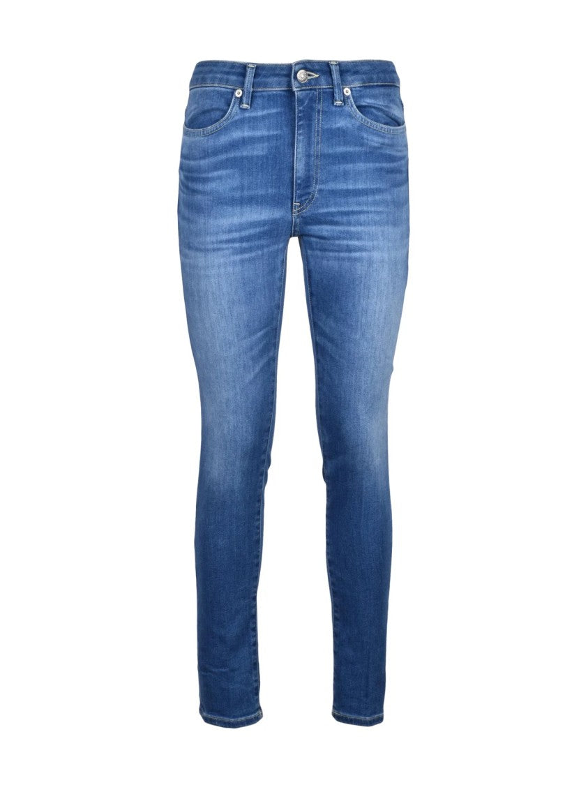 Dondup Blue Iris Cotton Lyocell Elastomultiester Jeans