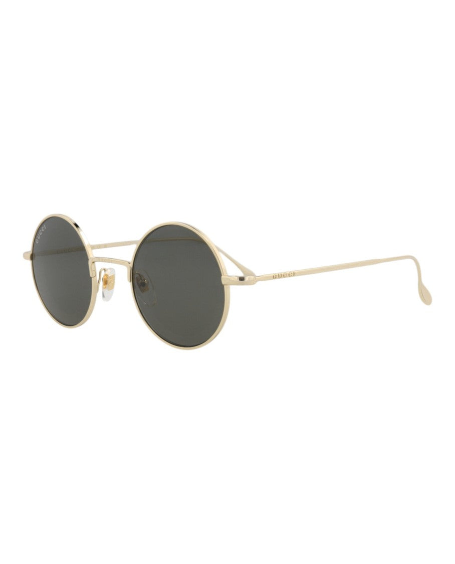 Gucci Round-Frame Metal Sunglasses
