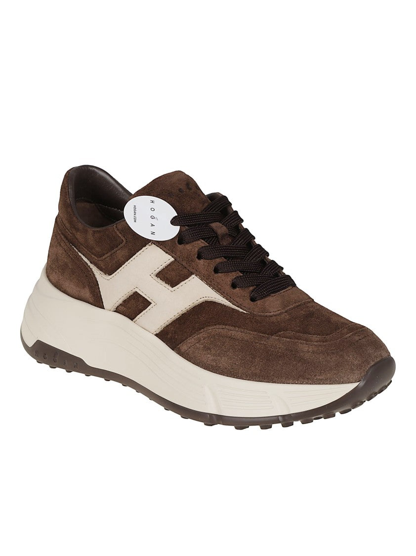 Hogan Brown H669 Suede Sneakers