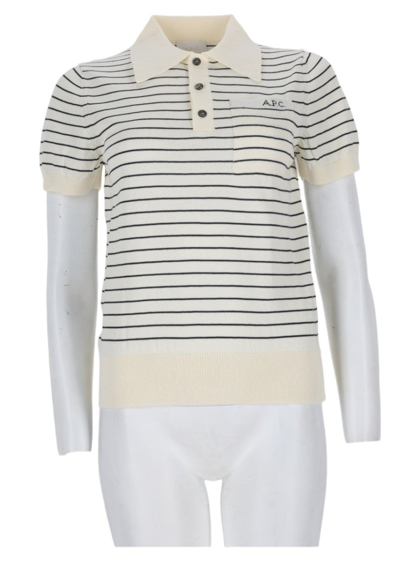 A.P.C. Short-Sleeved Striped Cotton Polo Shirt