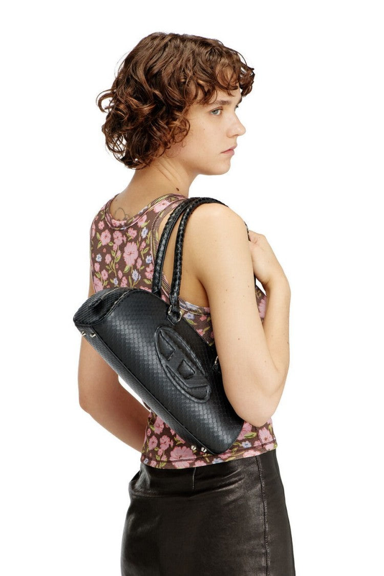Diesel Black Leather Shoulder Bag