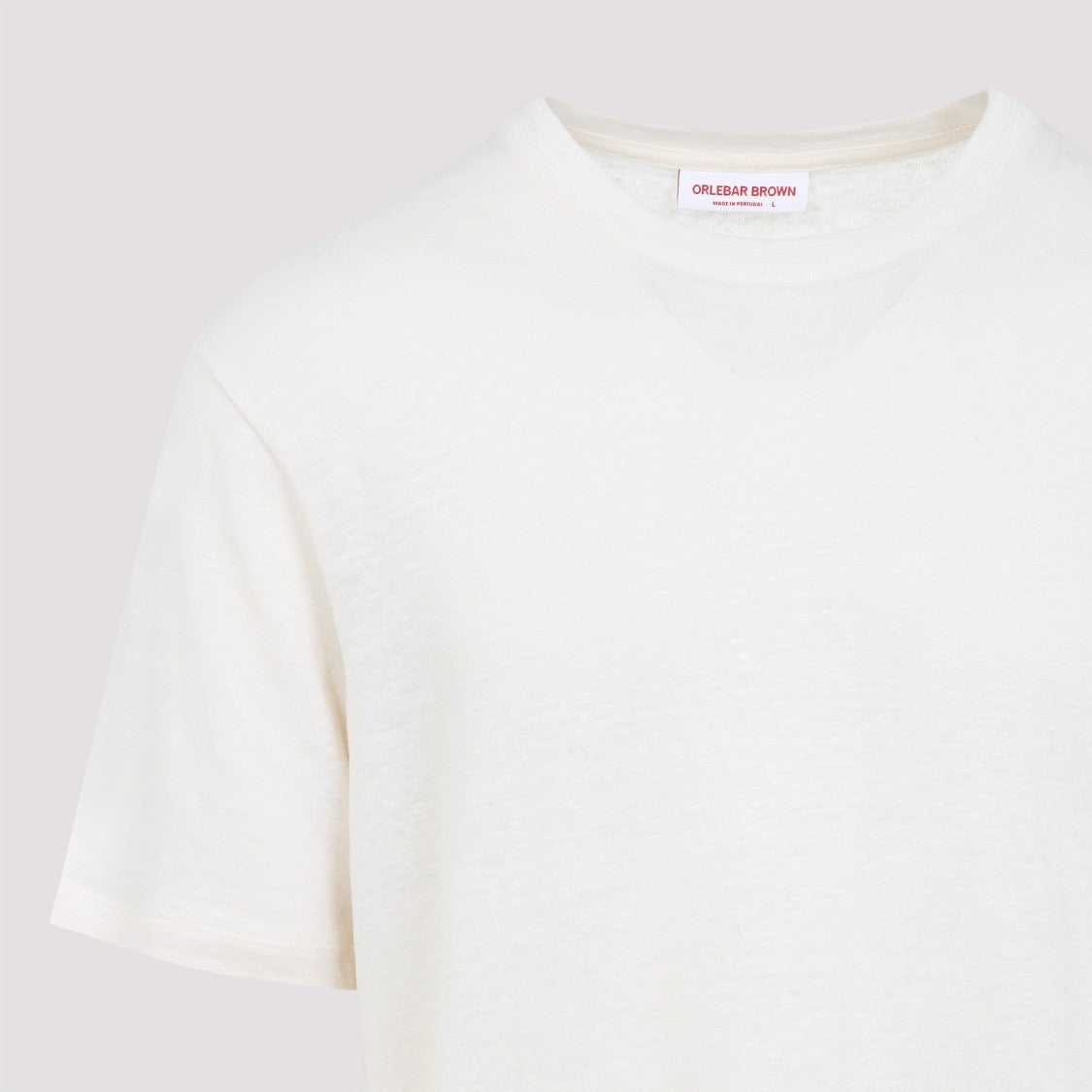 Orlebar Brown Relaxed Fit White Linen And Elastane T-Shirt