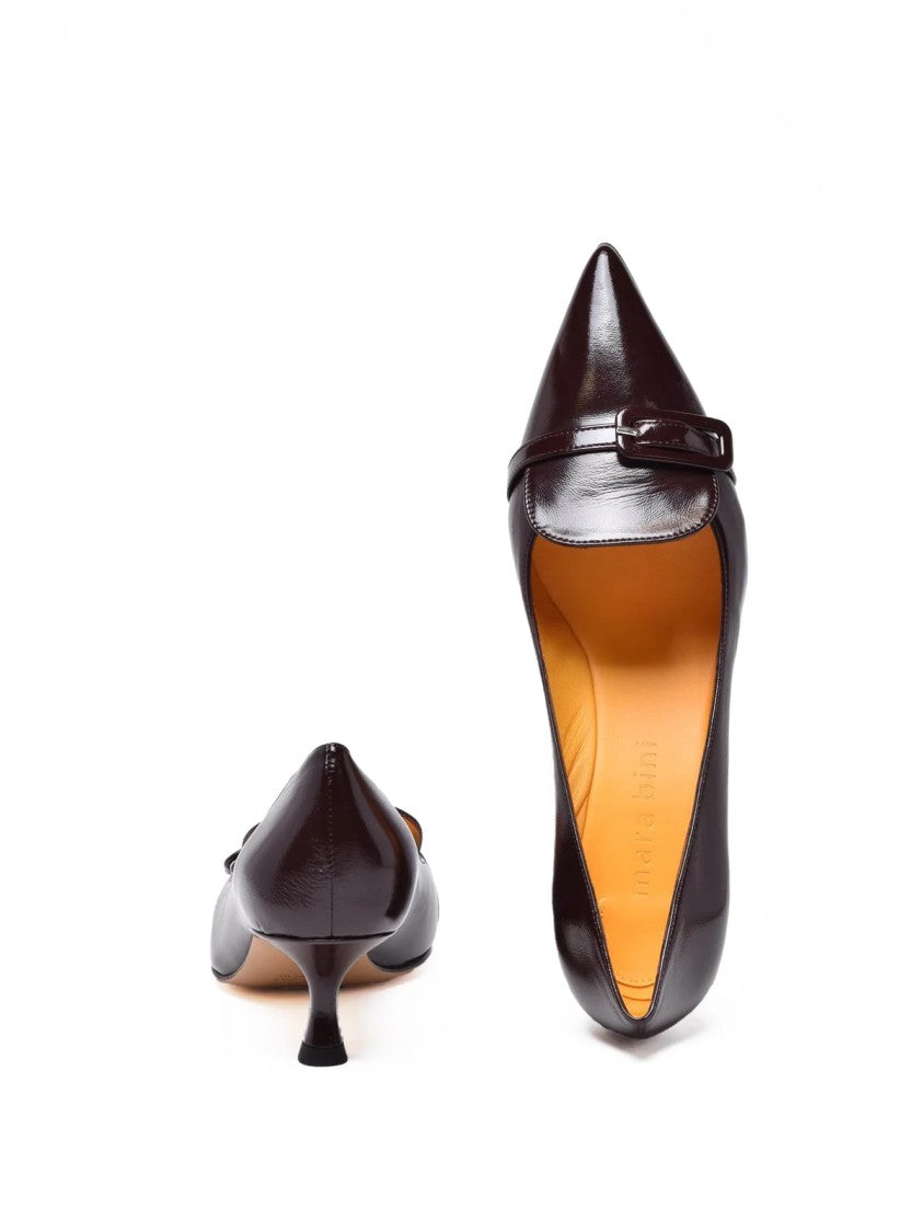 Mara Bini Chocolate Leather Pumps