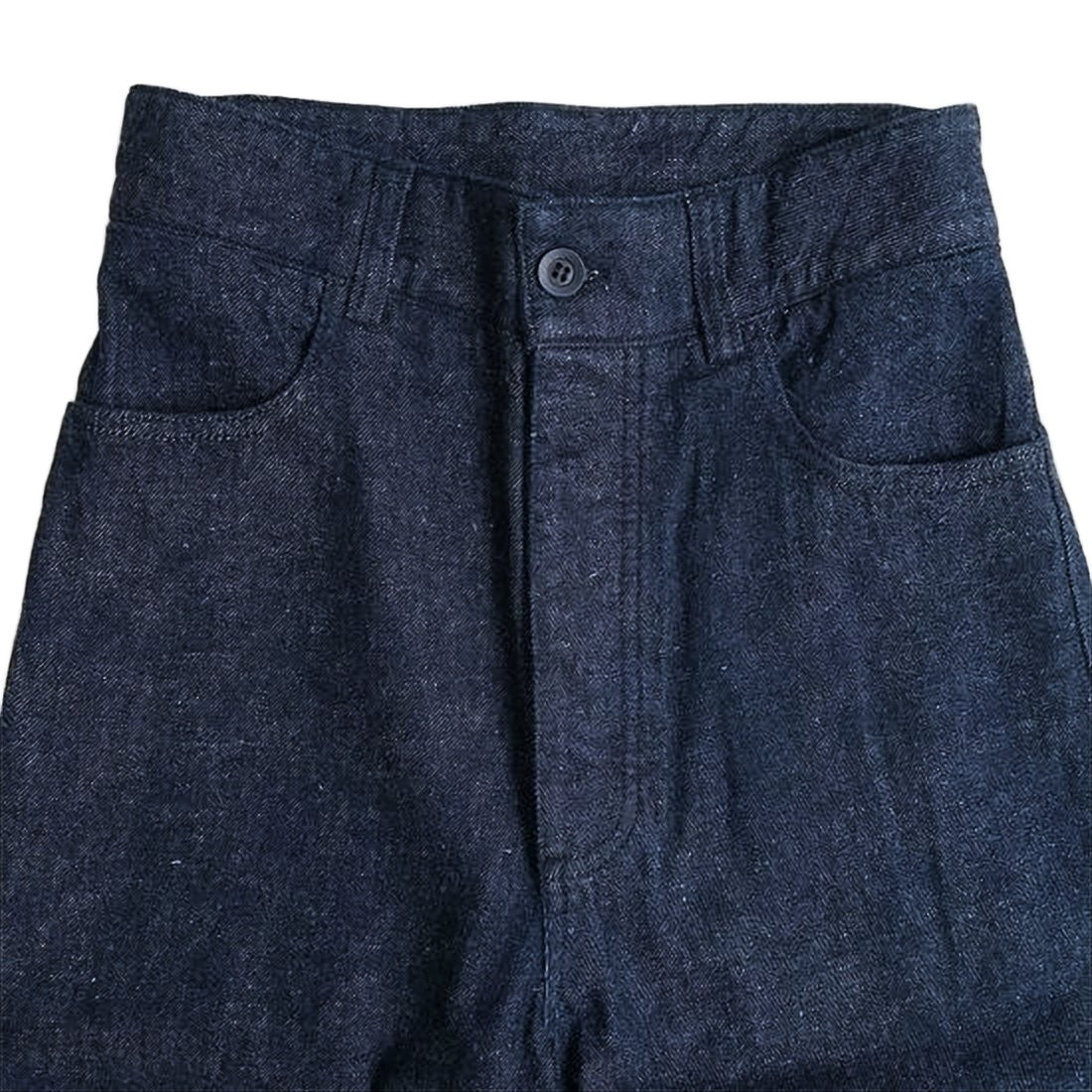 Baserange High-Waisted Straight-Leg Denim Pants With Button Closure