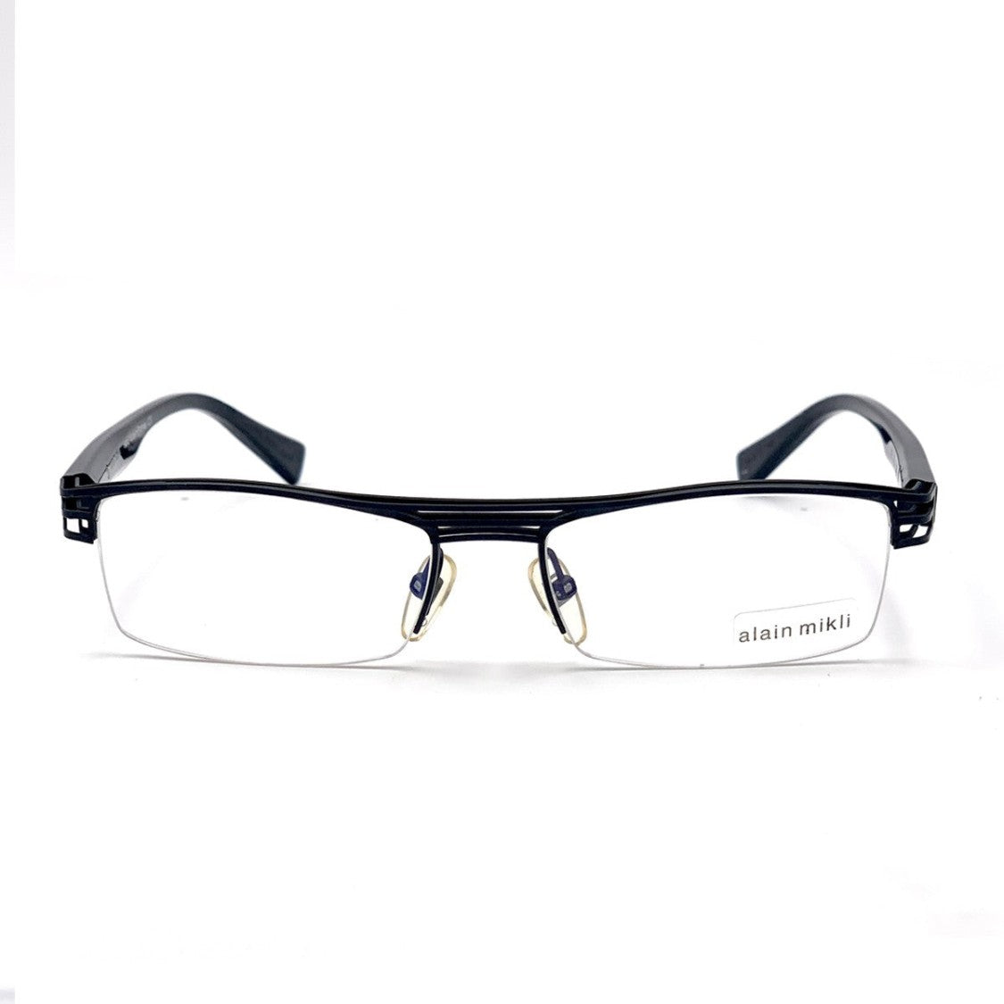 Alain Mikli Black Al1105 Metal Rectangular Eyeglasses