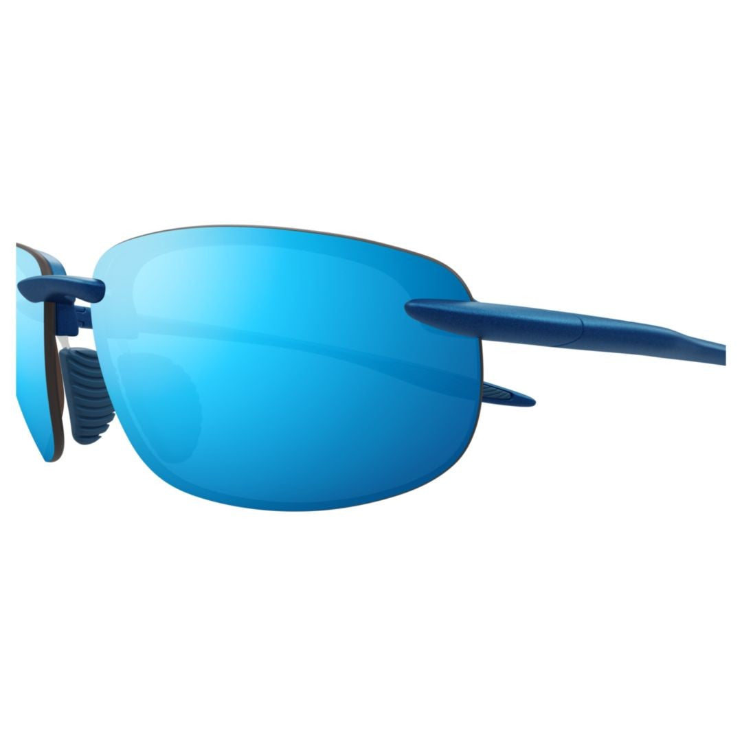 Maui Jim Hookipa Ultra Rimless Sunglasses With Vibrant Blue Mirrored Lenses