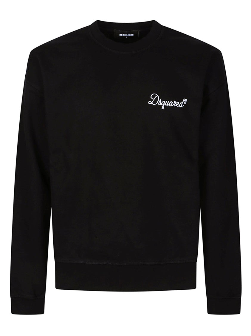 Dsquared2 Black Cotton Signature Sweatshirt