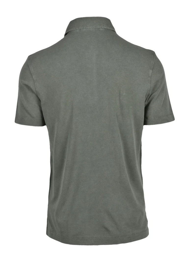 Drumohr Military Green Cotton Polo Shirt