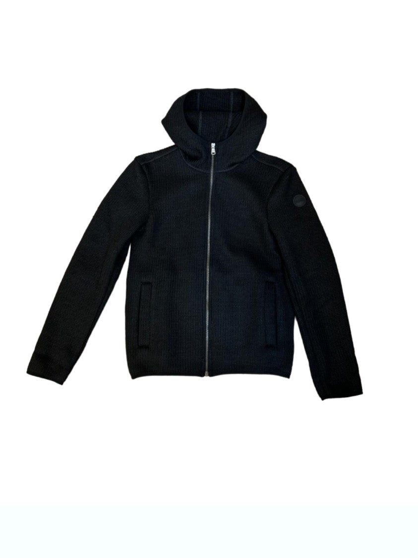 Colmar Originals Ribbed Texture Black Zip-Up Hoodie