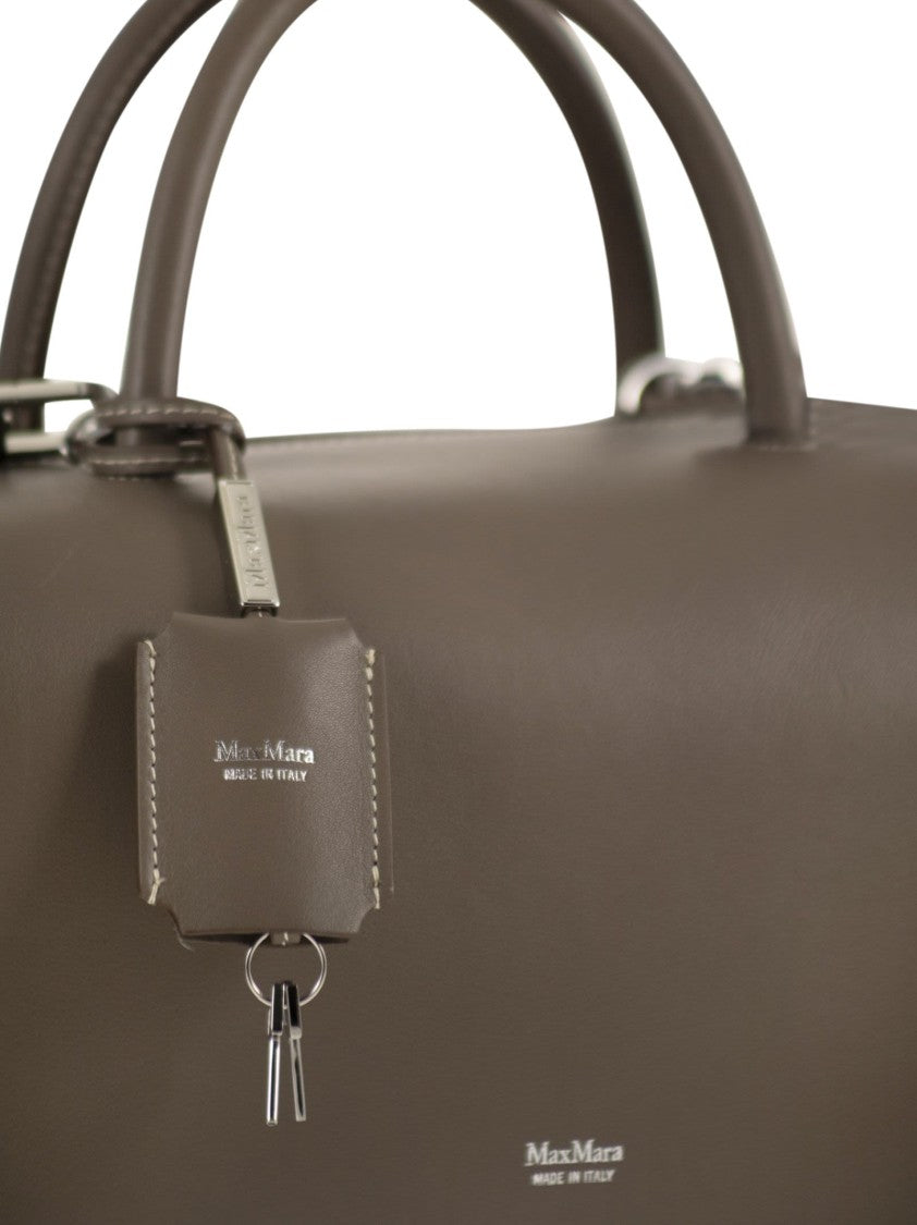 Max Mara Holdallm - Medium Satchel In Natural Leather