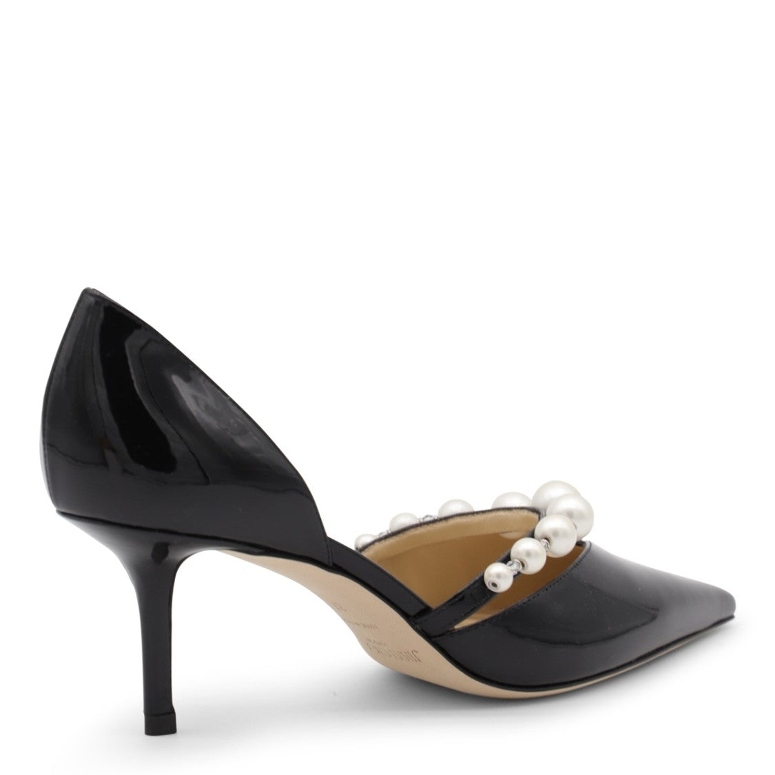 Jimmy Choo Black Leather Aurelie Pumps