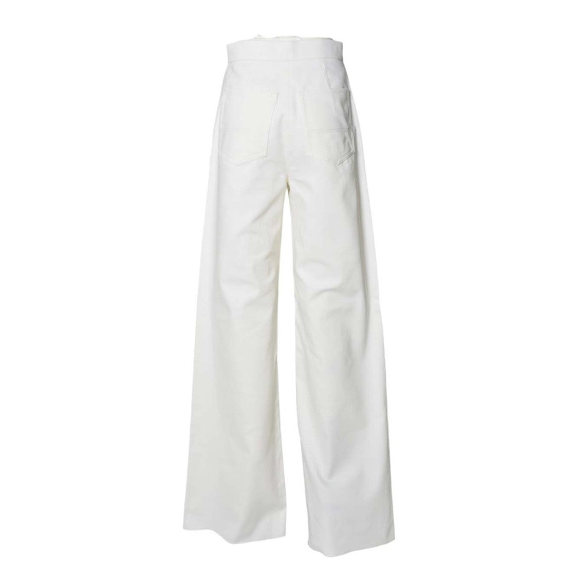 Max Mara Ruggero Trousers In White Cotton Drill