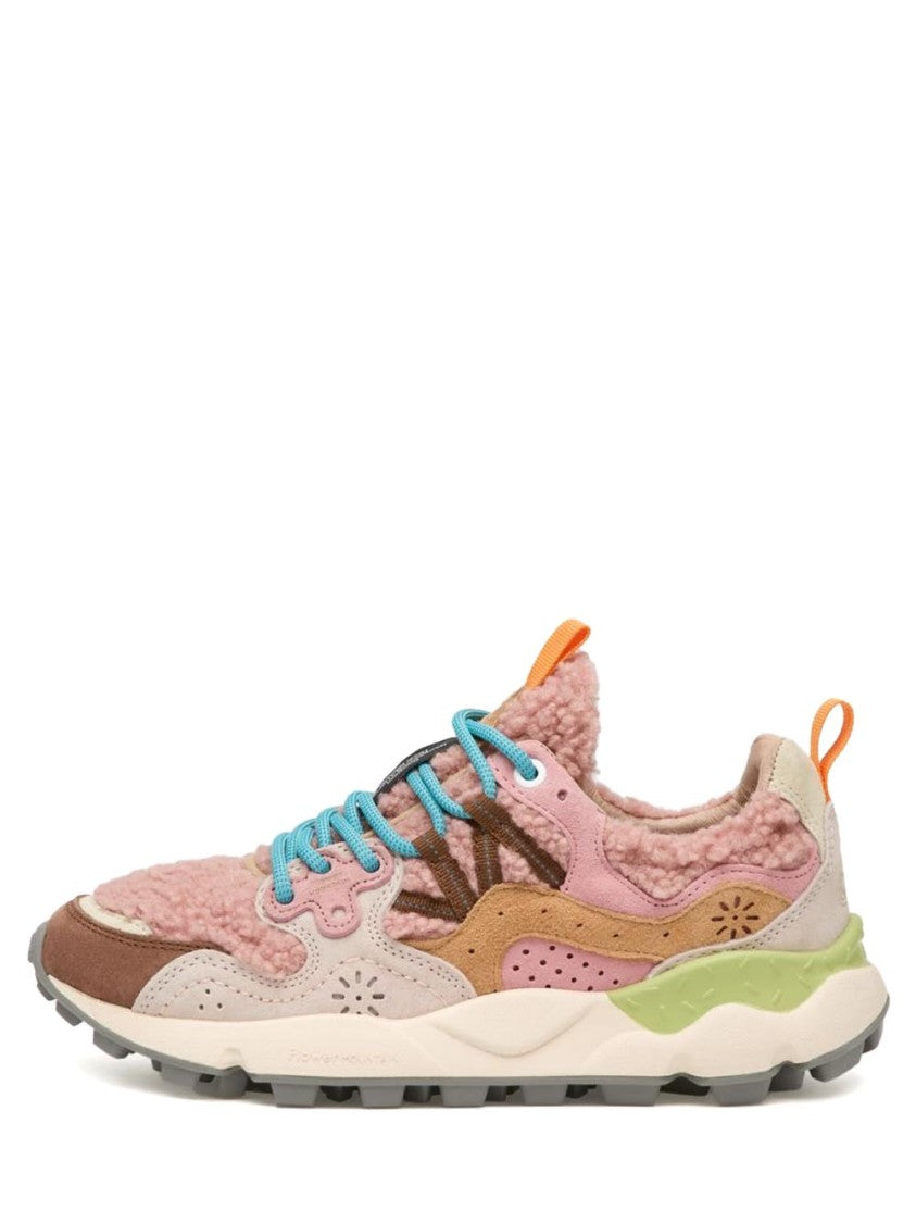 Flower Mountain Contemporary Beige Sneakers With Textured Upper