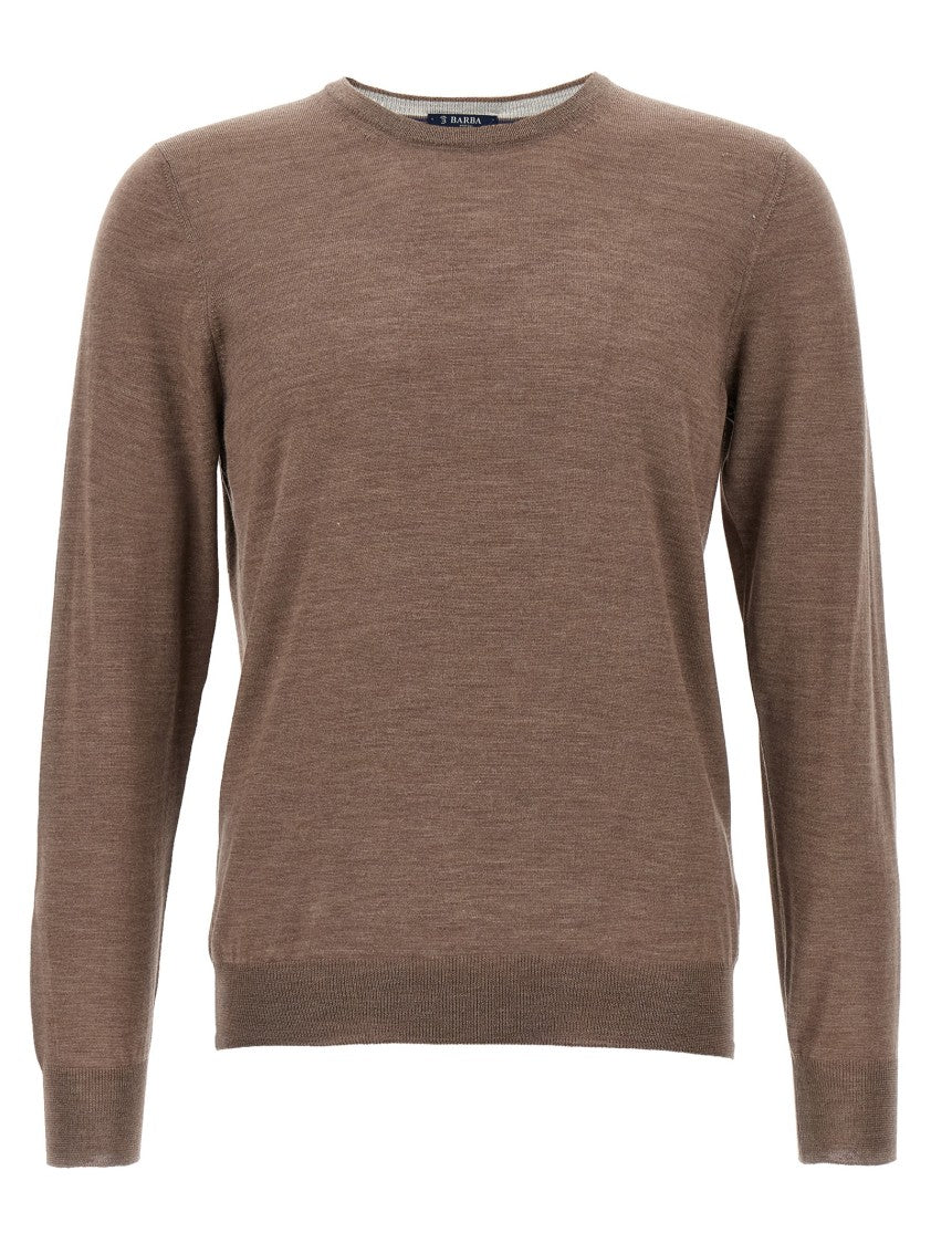 Barba Luxurious Wool-Silk Blend Crew-Neck Sweater