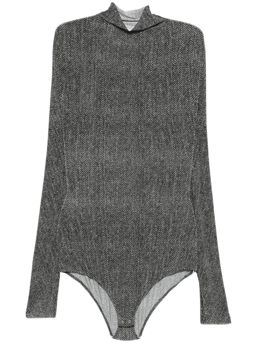 Maison Margiela Grey Gradient Viscose Bodysuit
