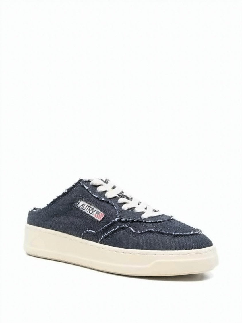 Autry Textured Slip-On Sneakers With Frayed Edges