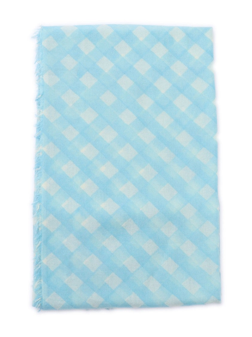 Faliero Sarti Diletta Check Cashmere Scarf With Fringed Edges