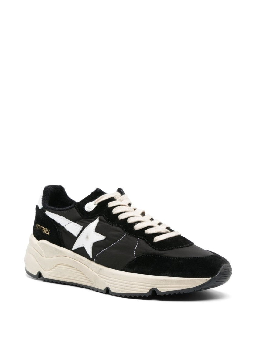 Golden Goose Black Silk And Nylon Suede Sneakers