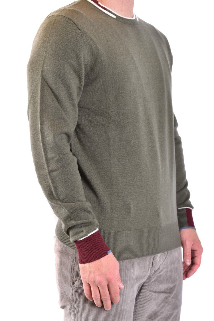 Peuterey Multicolor Crew Neck Knitwear With Ribbed Cuffs