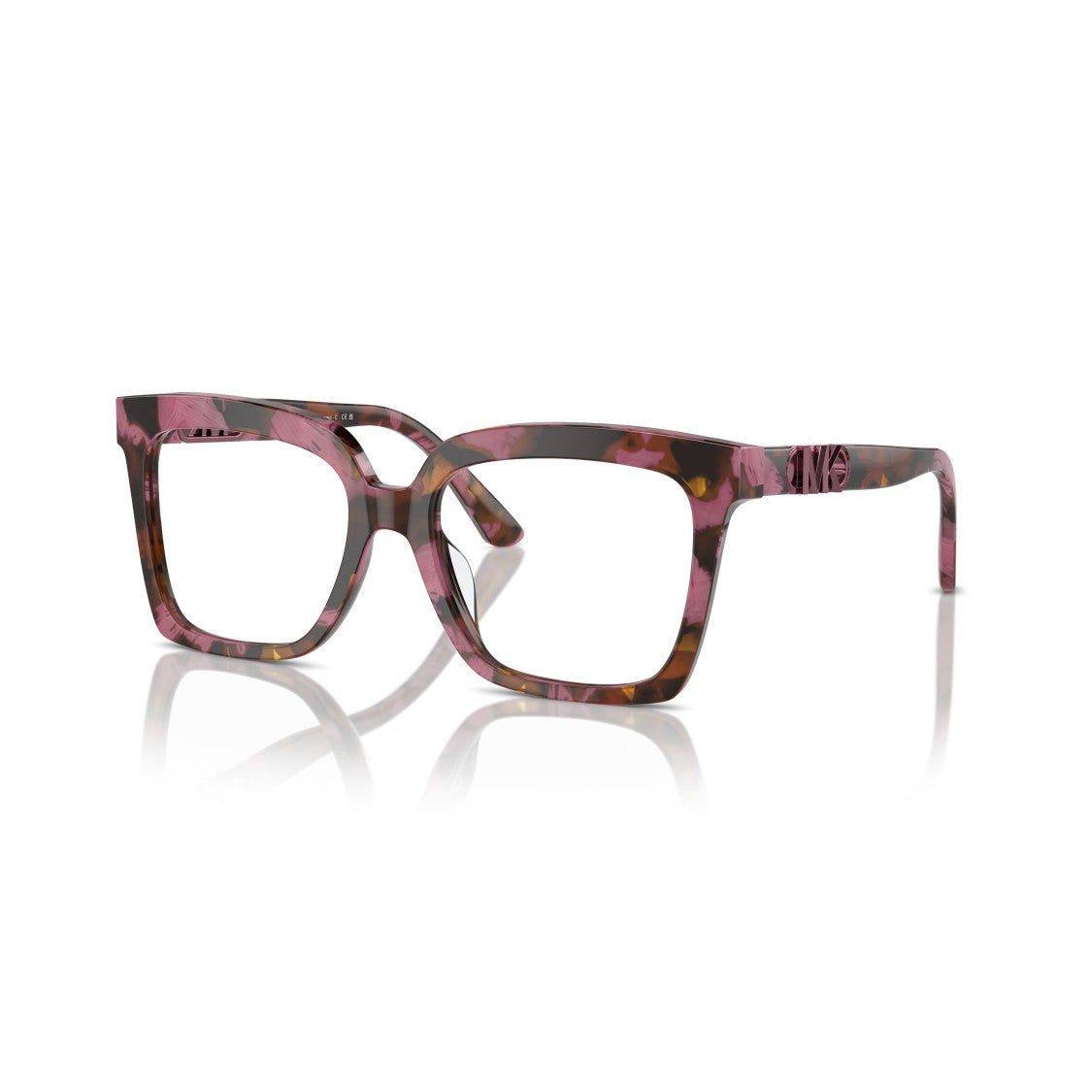 Michael Kors 0Mk4119u Oversized Square Frame Sunglasses With Marbled Pattern