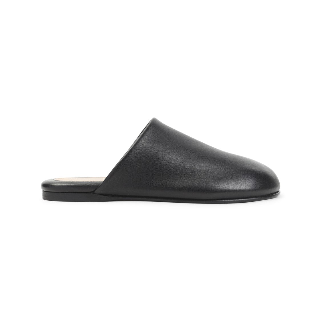 Carven Black Lamb Leather Slippers