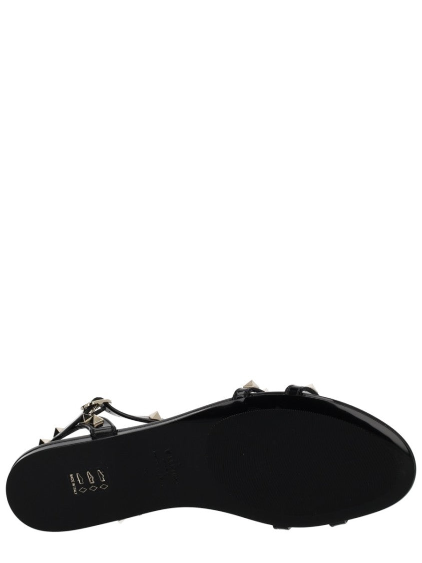 Valentino Garavani Rockstud Pyramid Studded Ankle Strap Sandals