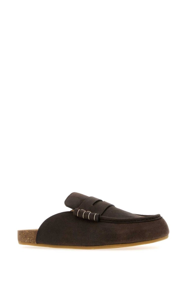 J. W. Anderson Brown Leather Stitch Slippers