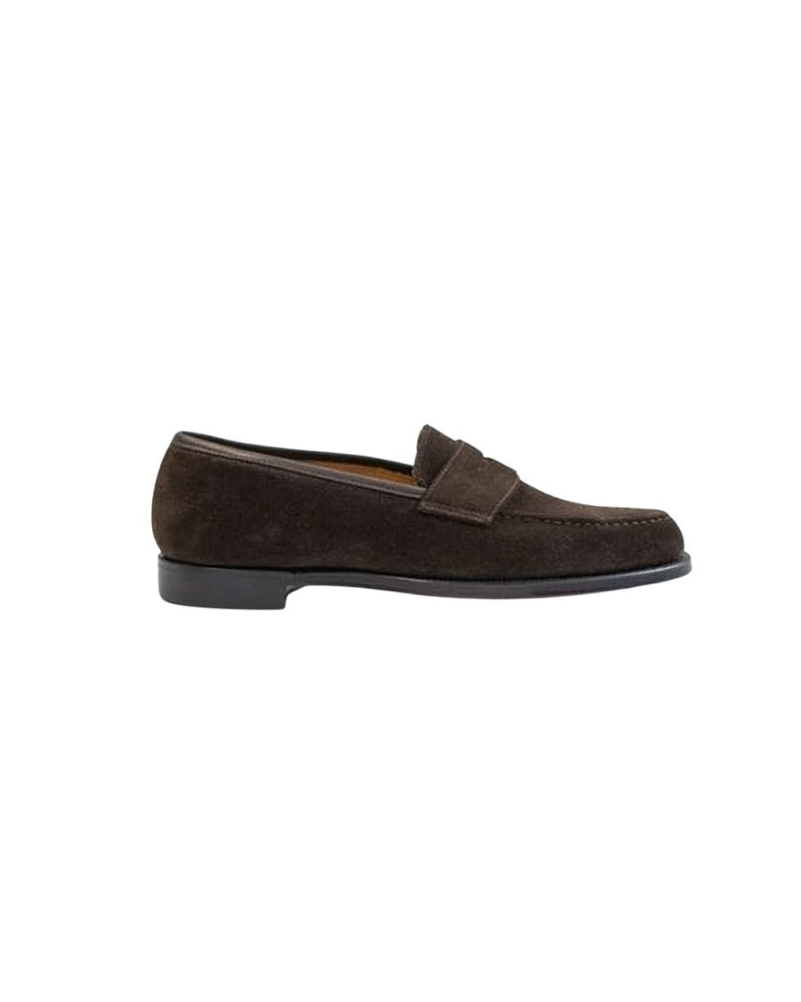 Crockett & Jones Suede Loafers With Penny Strap