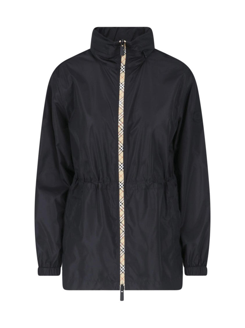 Burberry Black Blackpool Check Detail Parka