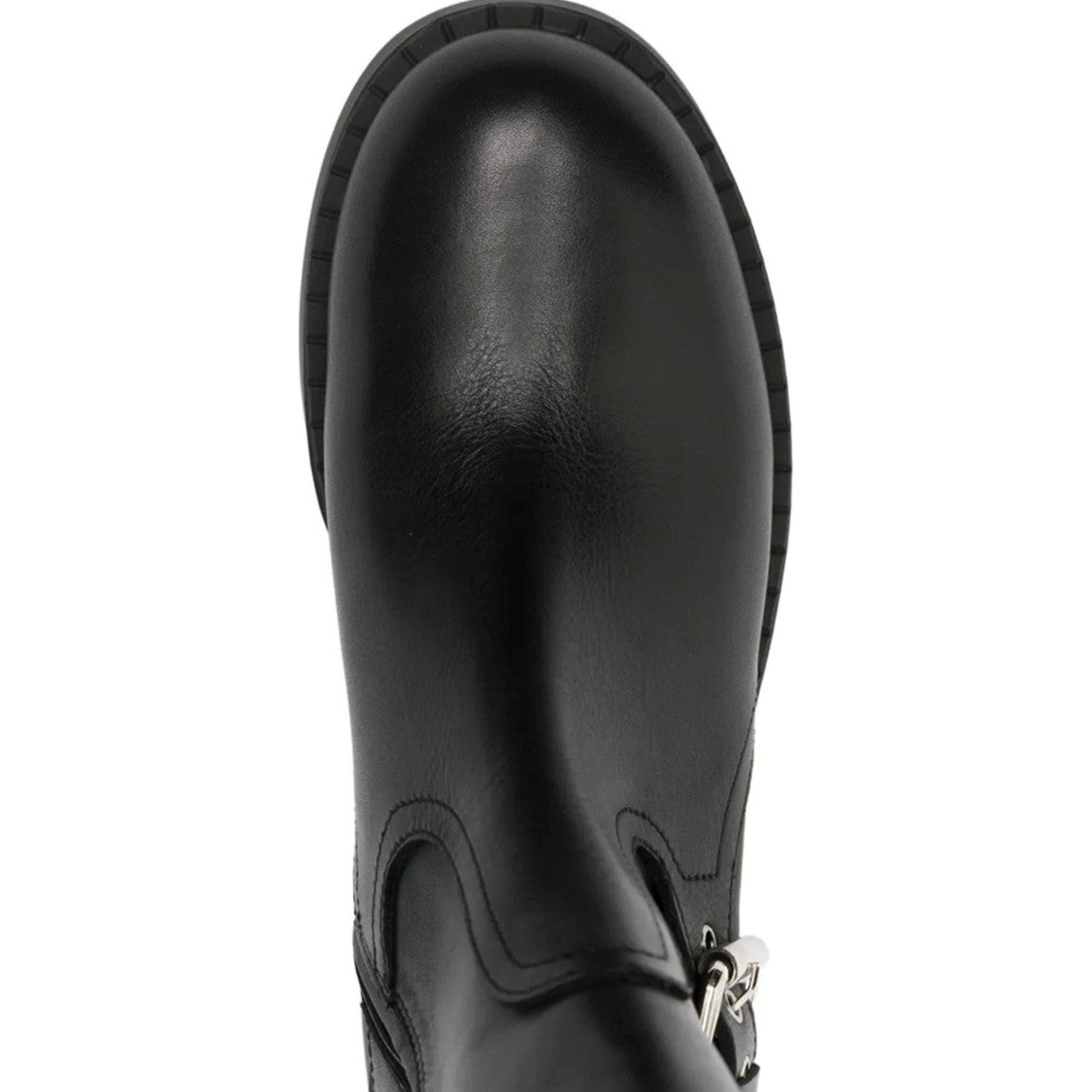 Premiata Black Leather Decorative Strap Boots