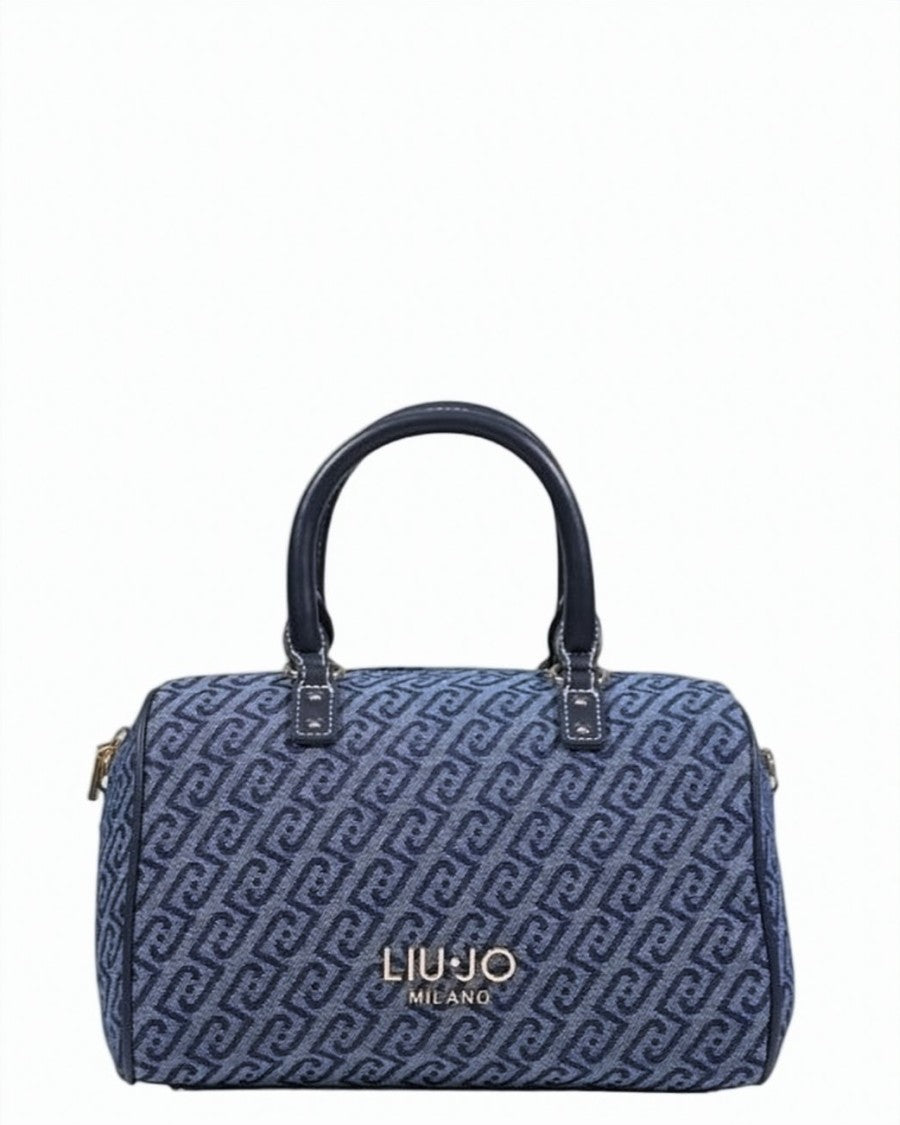 Liu Jo Logo Faux Leather Shoulder Bag
