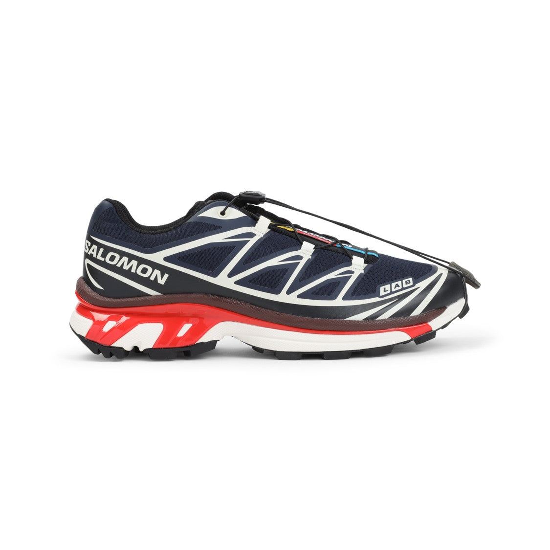 Salomon Navy Blue Mesh Sneakers With Quick-Lace System And Rugged Tread