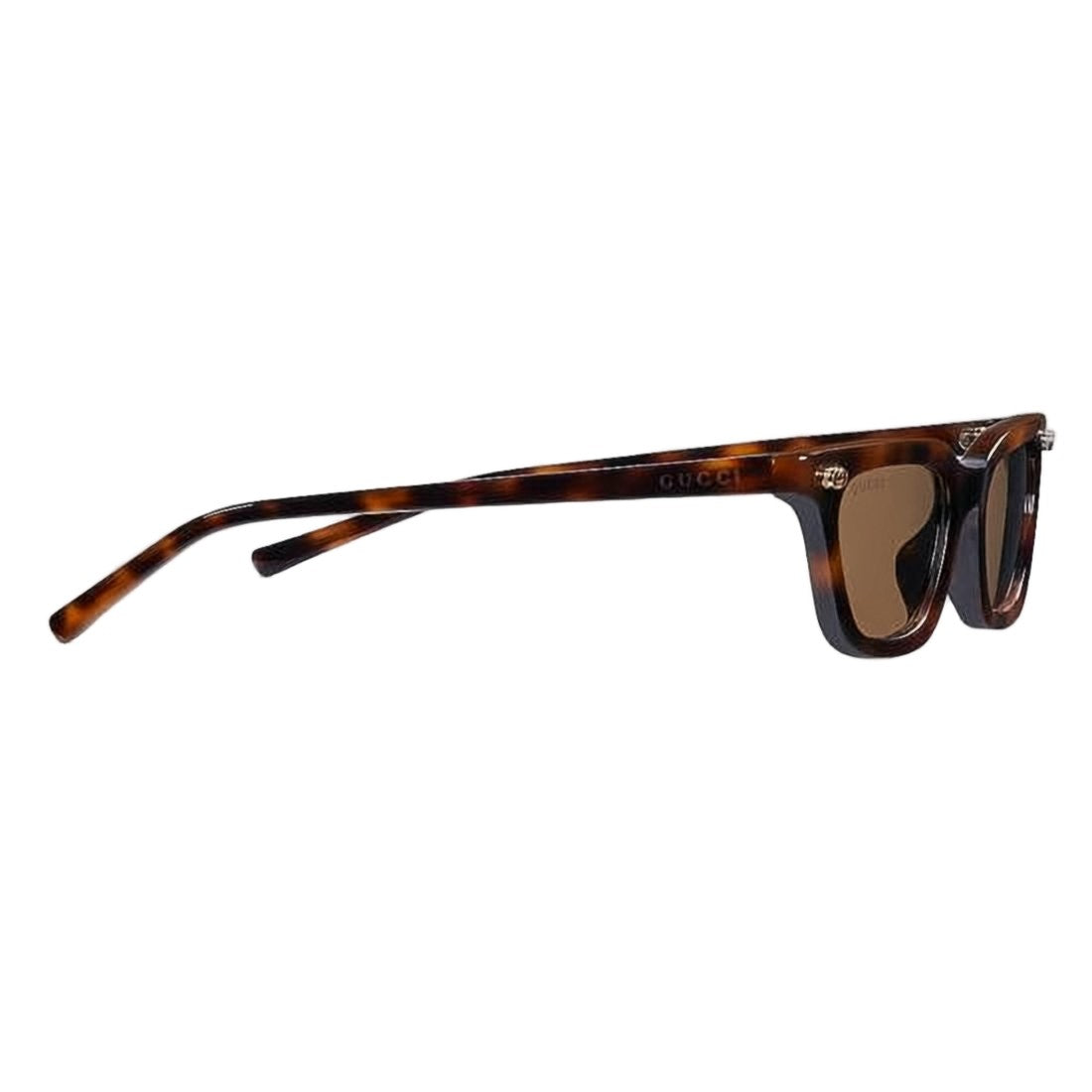 Gucci Rectangular Tortoiseshell Acetate Sunglasses With Polished Finish