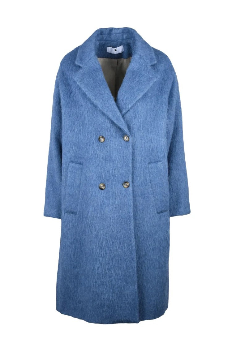 Oliver Horigamy Double-Breasted Coat - Blue