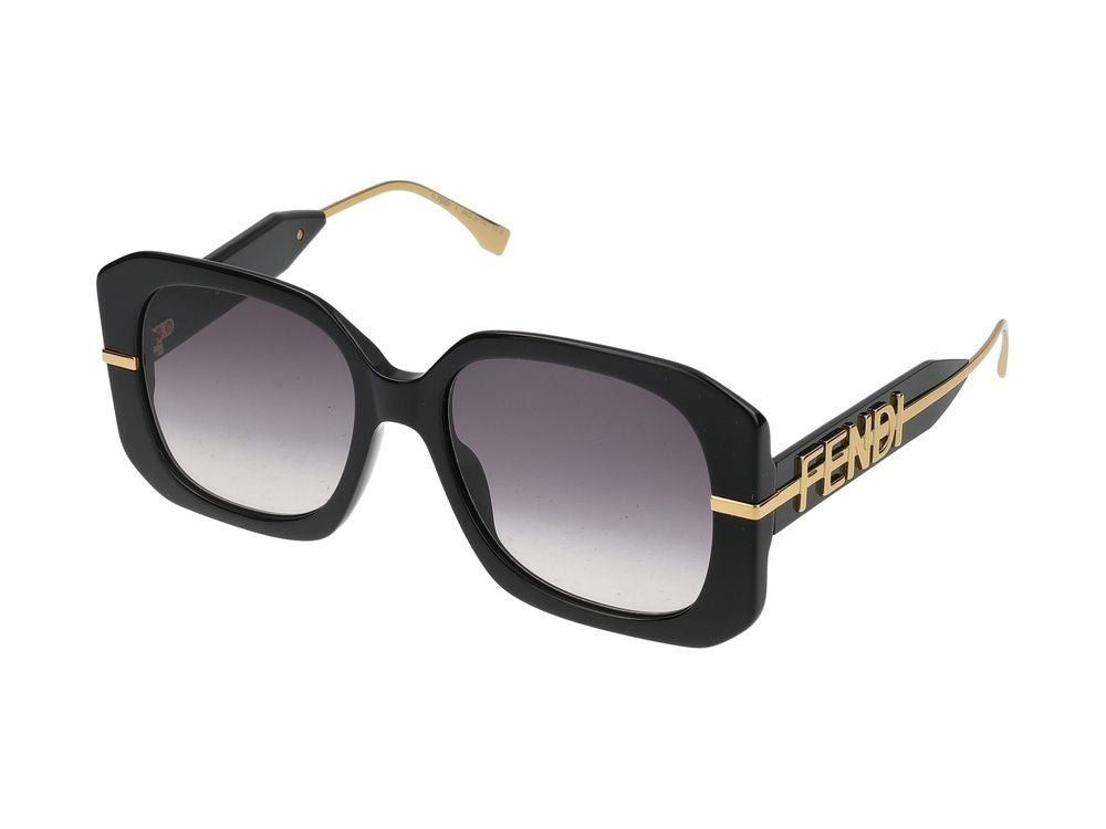 Maison Fendi Black Oversized Square Sunglasses