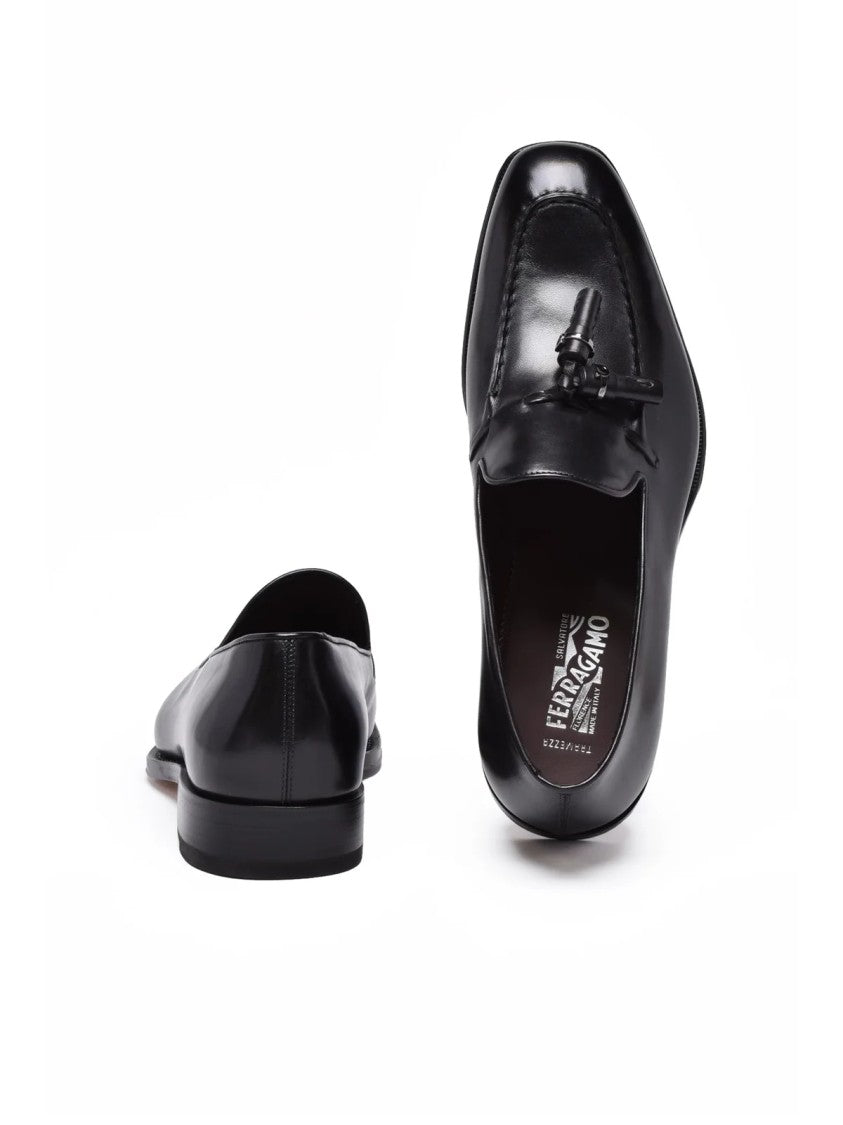 Salvatore Ferragamo Black Leather Loafer