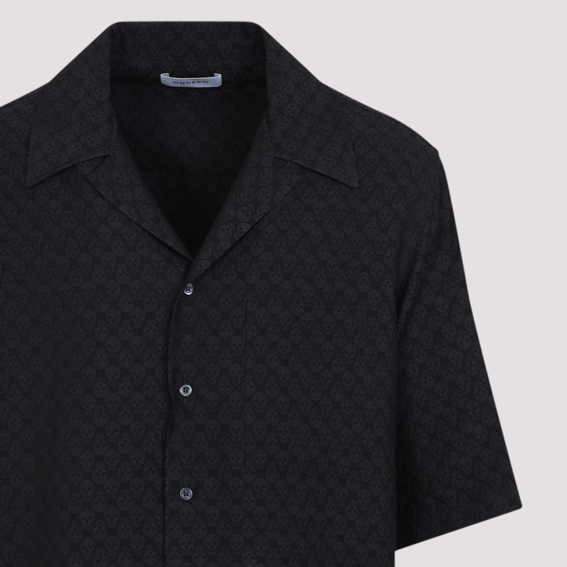 Alexander Mcqueen Short-Sleeved Black Shirt